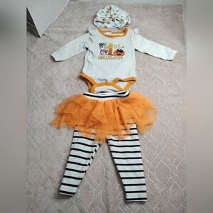 Koala Kids girls 3-6 months 1st Halloween 3 PC set